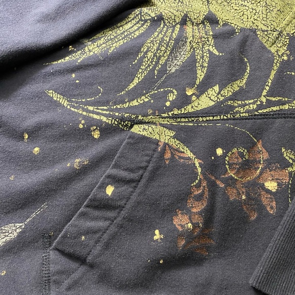 V Sport by Venezia Navy Blue/Green Hoodie Sweatshirt - Picture 3 of 7